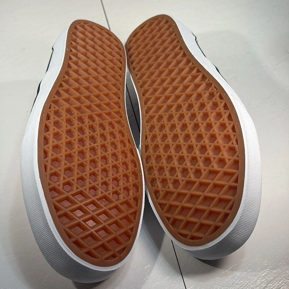 Vans Violet and White Checkered Slip-Ons Women’s 8.5